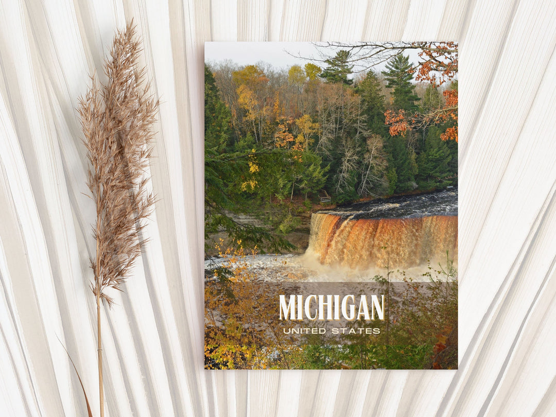 Michigan Retro Wall Art, USA