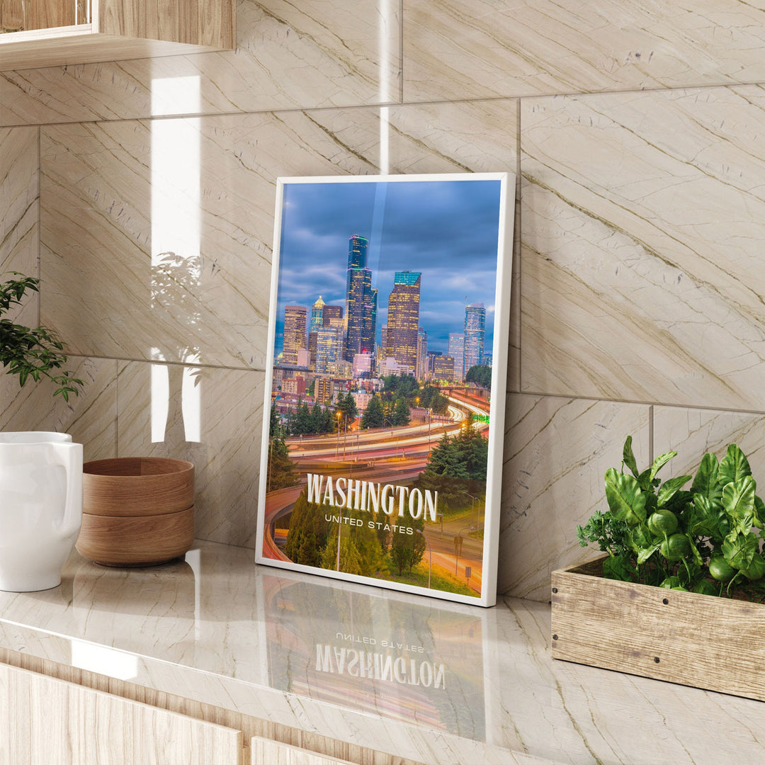 Washington Retro Wall Art, USA