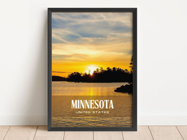 Minnesota Retro Wall Art, USA