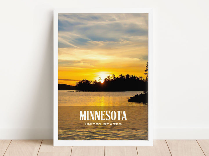 Minnesota Retro Wall Art, USA