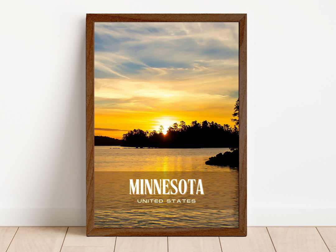 Minnesota Retro Wall Art, USA