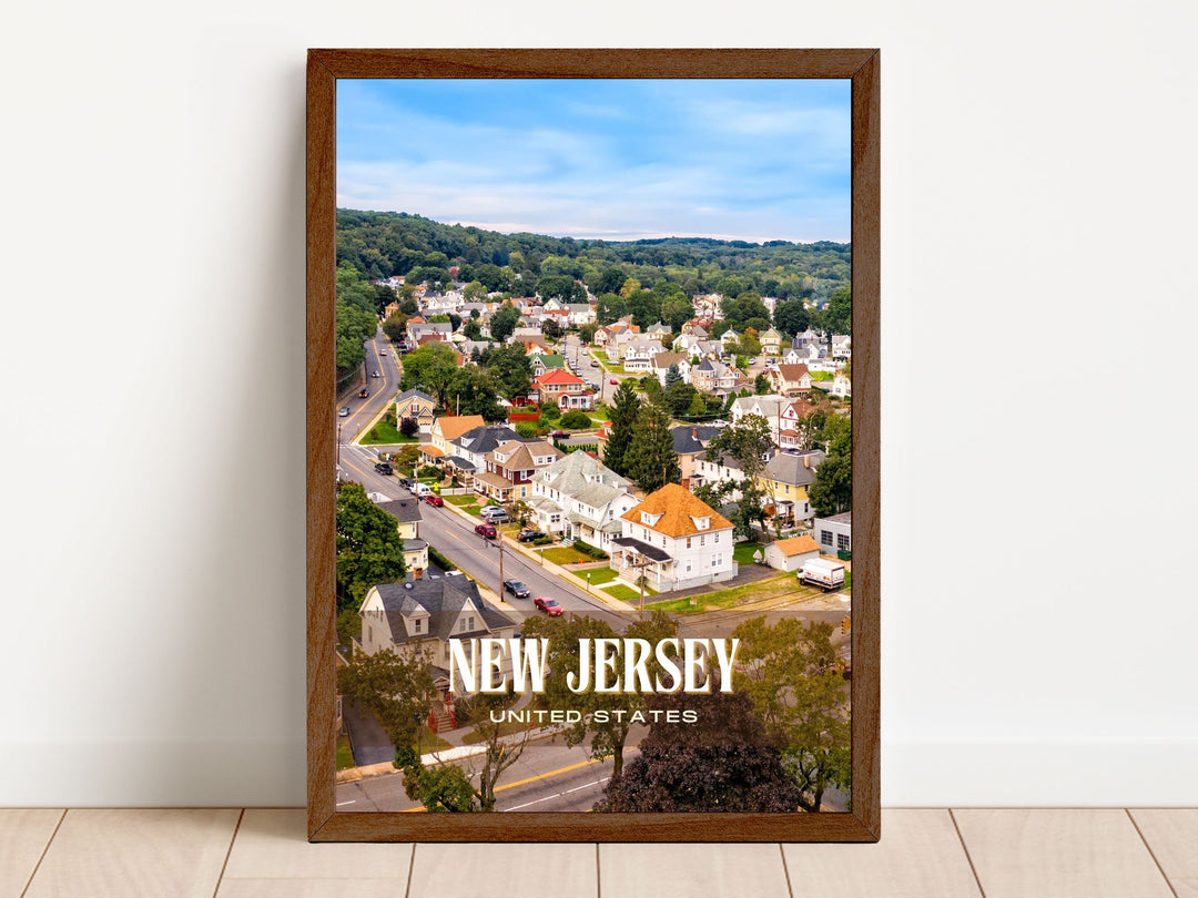 New Jersey Retro Wall Art, USA