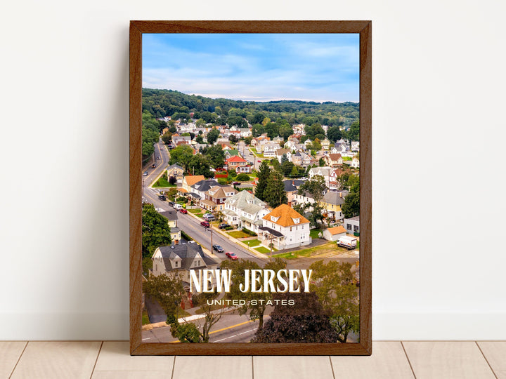 New Jersey Retro Wall Art, USA