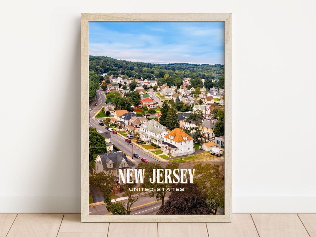 New Jersey Retro Wall Art, USA