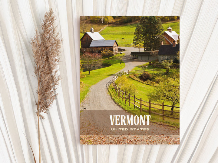 Vermont Retro Wall Art, California, USA