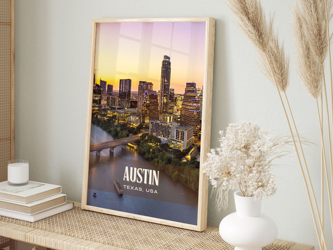 Austin Retro Wall Art, Texas, USA