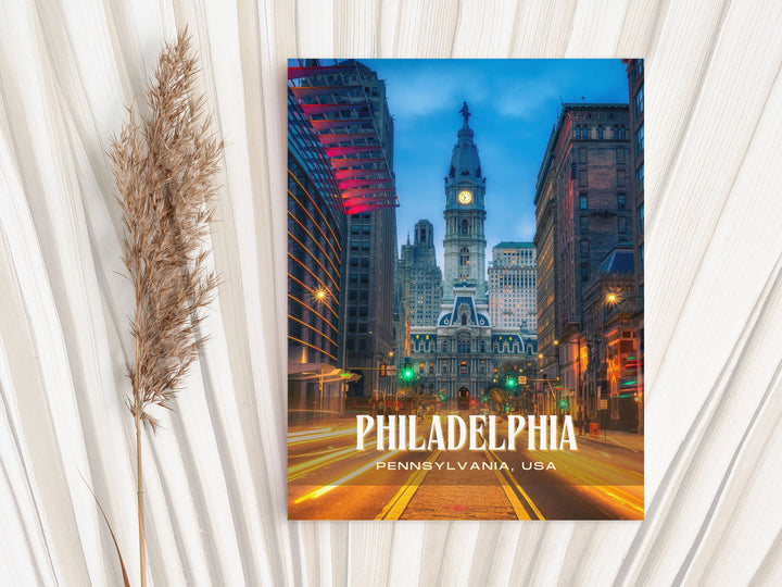 Philadelphia Retro Wall Art, Pennsylvania, USA