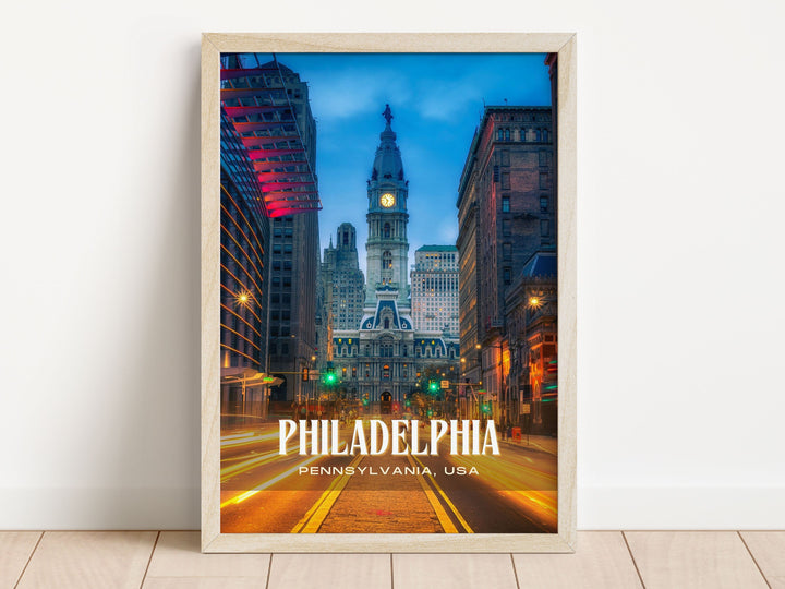 Philadelphia Retro Wall Art, Pennsylvania, USA