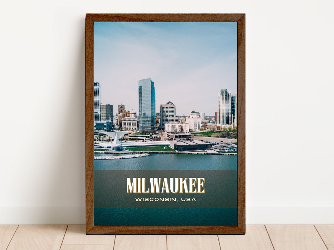 Milwaukee Retro Wall Art, Wisconsin, USA