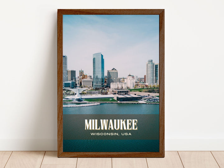 Milwaukee Retro Wall Art, Wisconsin, USA
