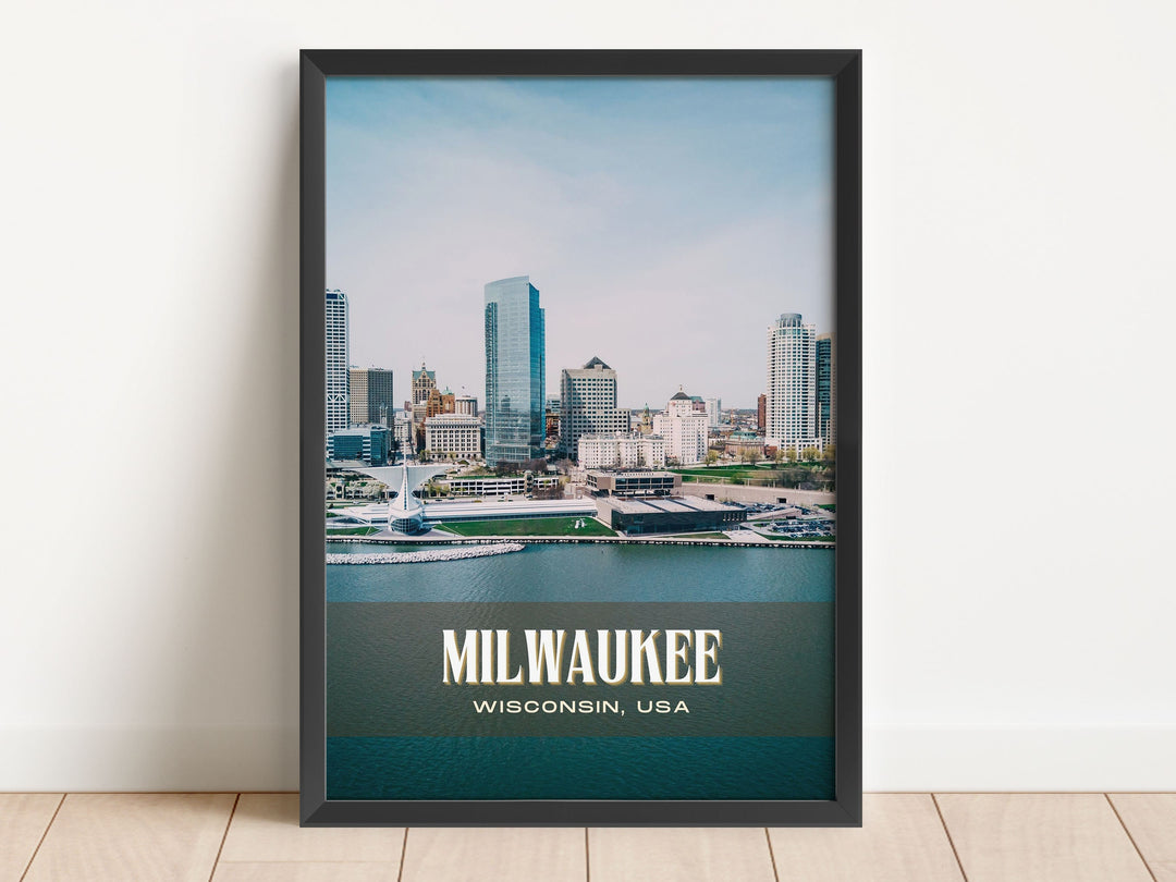 Milwaukee Retro Wall Art, Wisconsin, USA