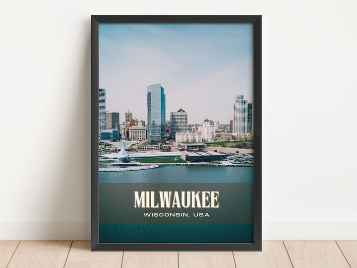 Milwaukee Retro Wall Art, Wisconsin, USA