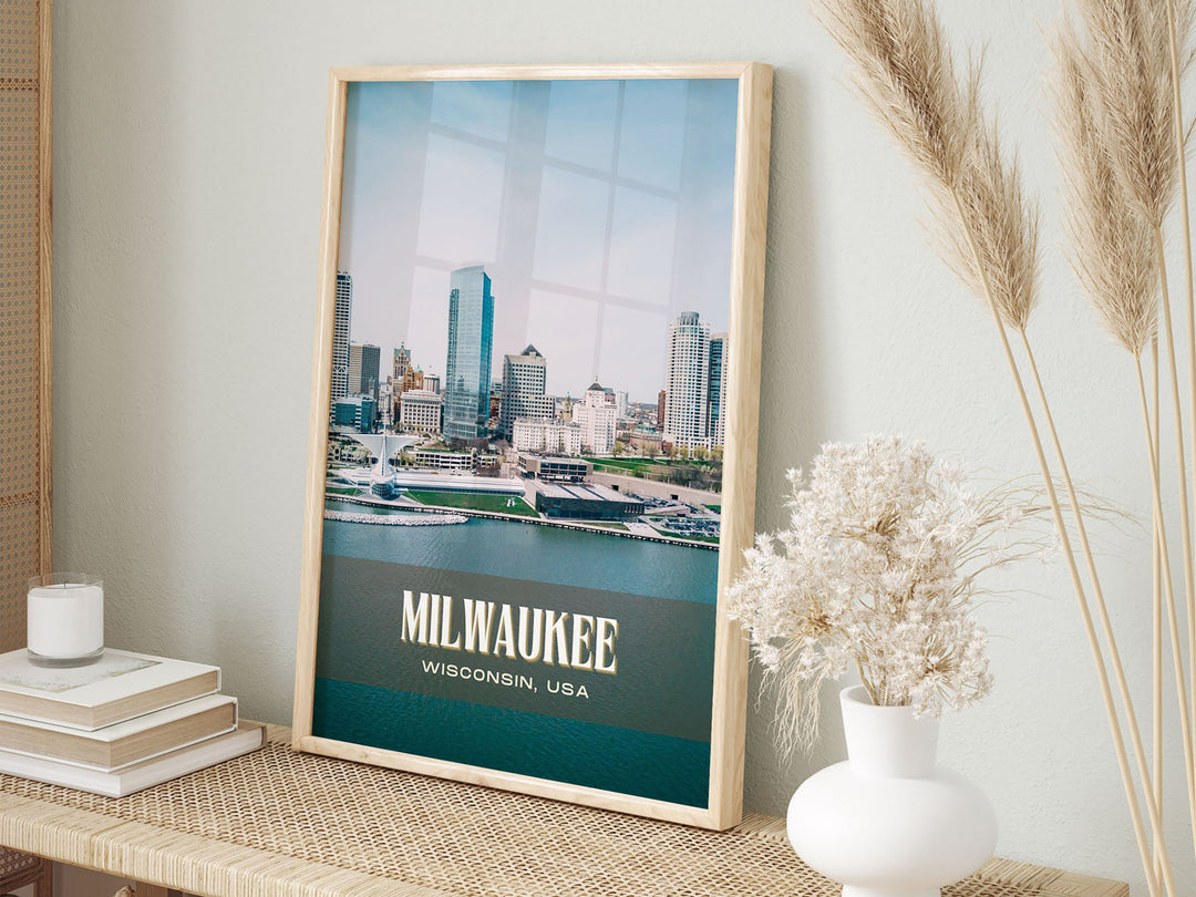 Milwaukee Retro Wall Art, Wisconsin, USA