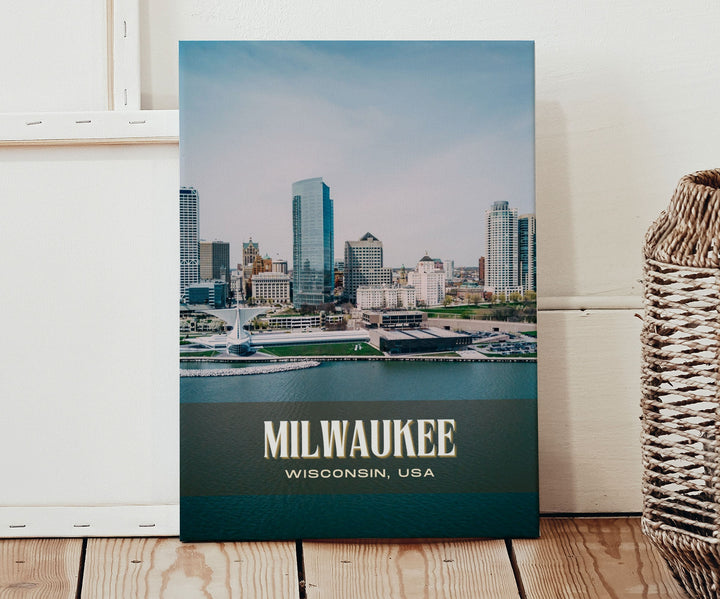 Milwaukee Retro Wall Art, Wisconsin, USA