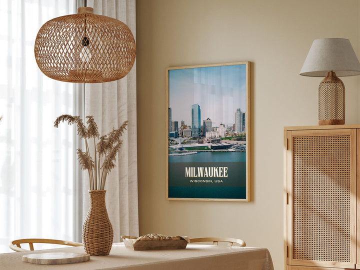 Milwaukee Retro Wall Art, Wisconsin, USA