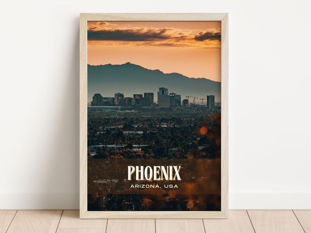 Phoenix Retro Wall Art, Arizona, USA