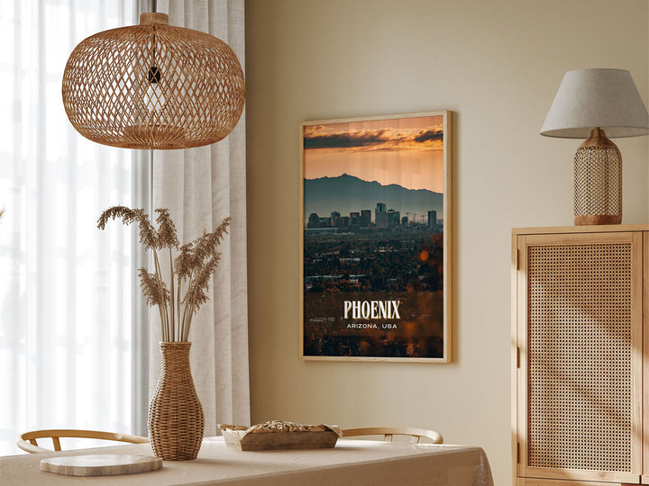 Phoenix Retro Wall Art, Arizona, USA