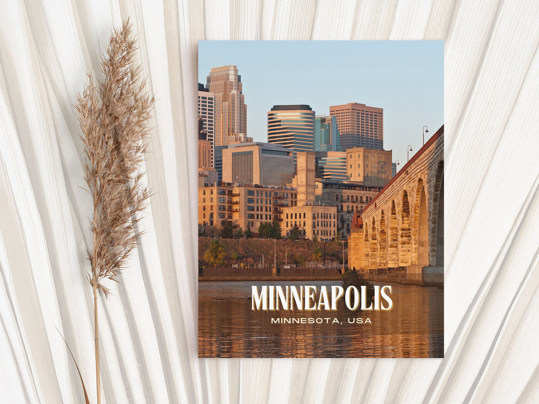 Minneapolis Retro Wall Art, Minnesota, USA