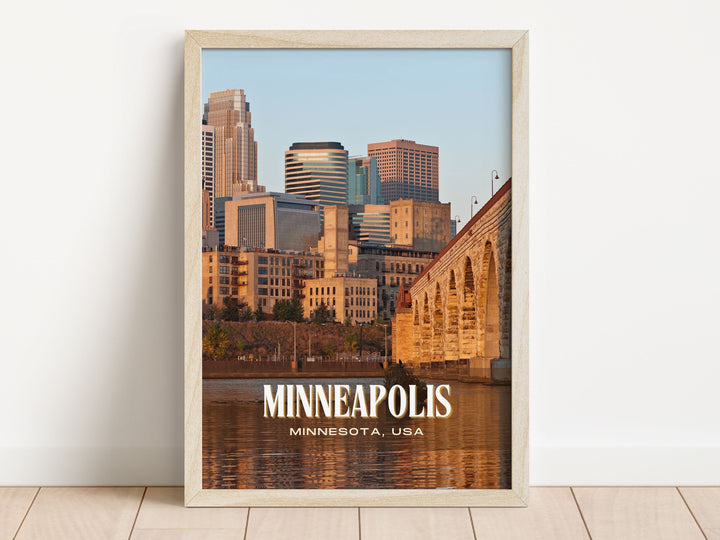 Minneapolis Retro Wall Art, Minnesota, USA