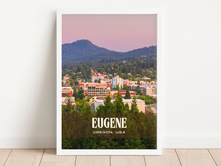Eugene Retro Wall Art, Oregon, USA