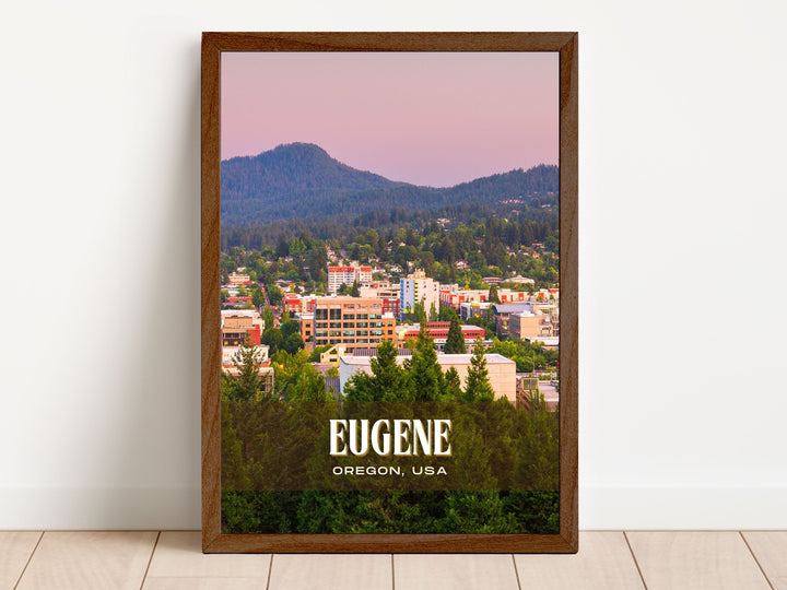 Eugene Retro Wall Art, Oregon, USA