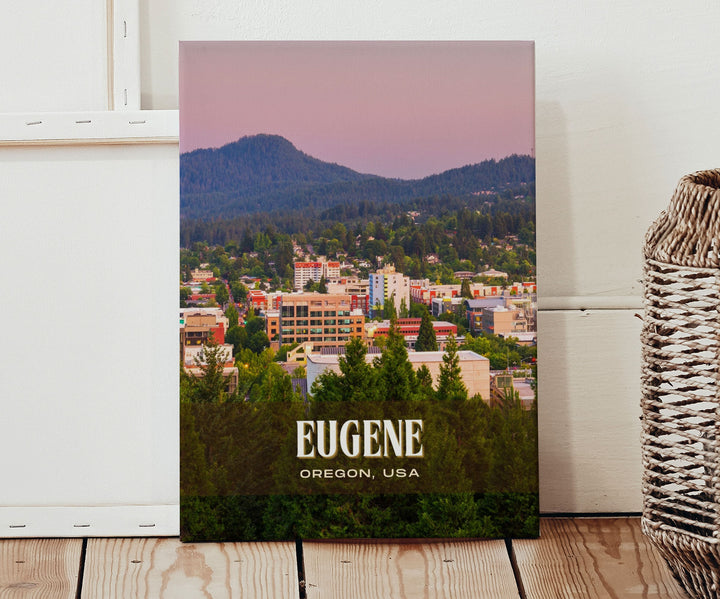 Eugene Retro Wall Art, Oregon, USA