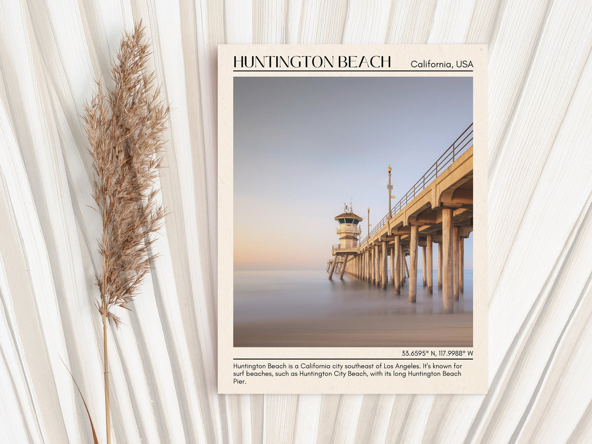 Huntington Beach Minimal Wall Art, California, USA
