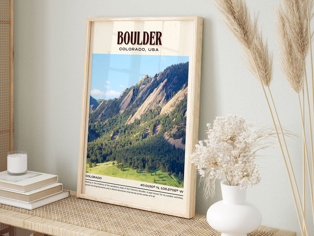 Boulder Vintage Wall Art, Colorado, USA