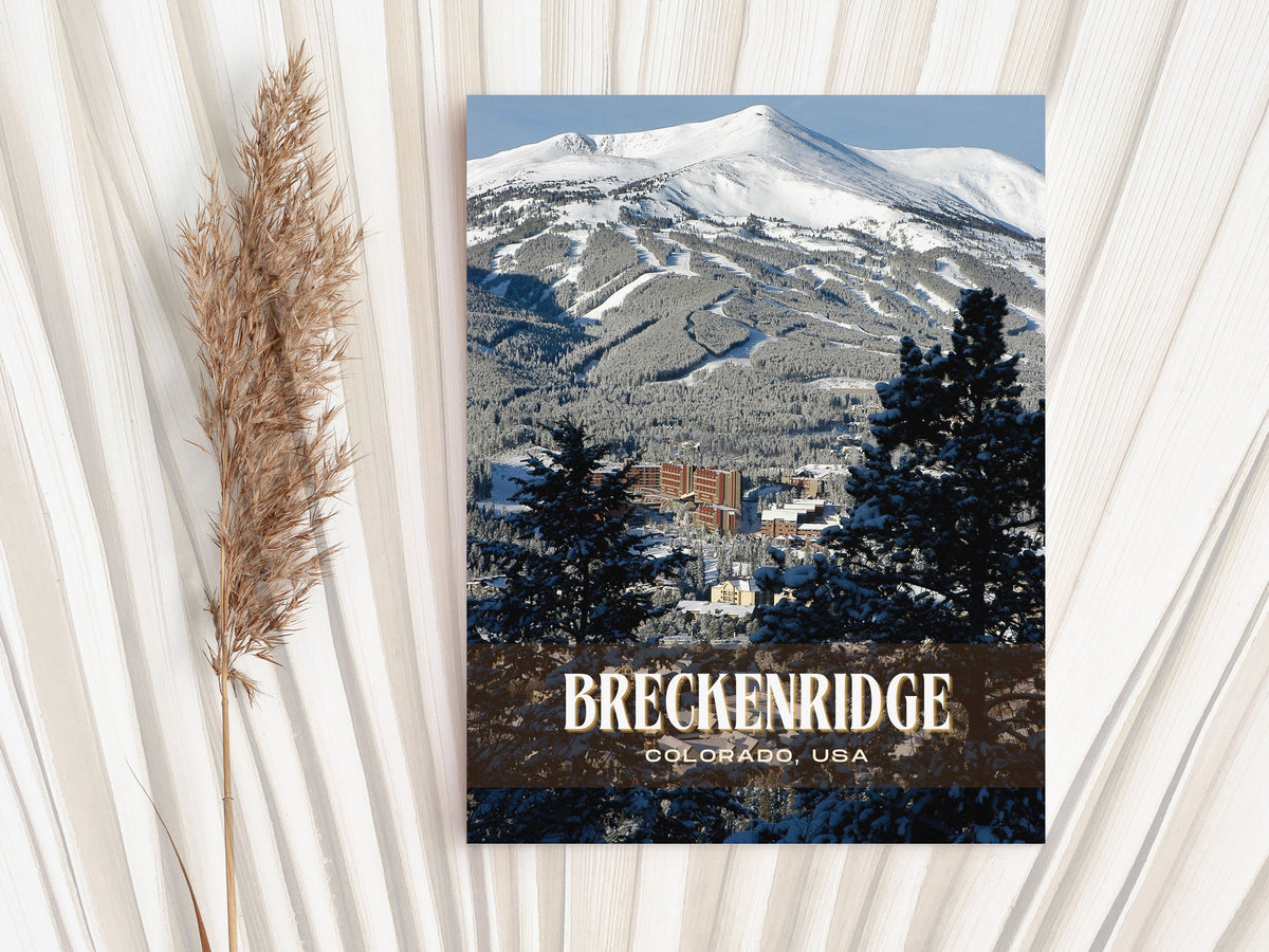 Breckenridge Retro Wall Art, Colorado, USA