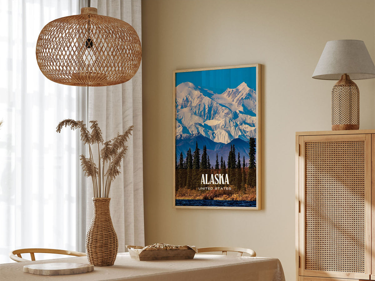 Alaska Retro Wall Art, United States