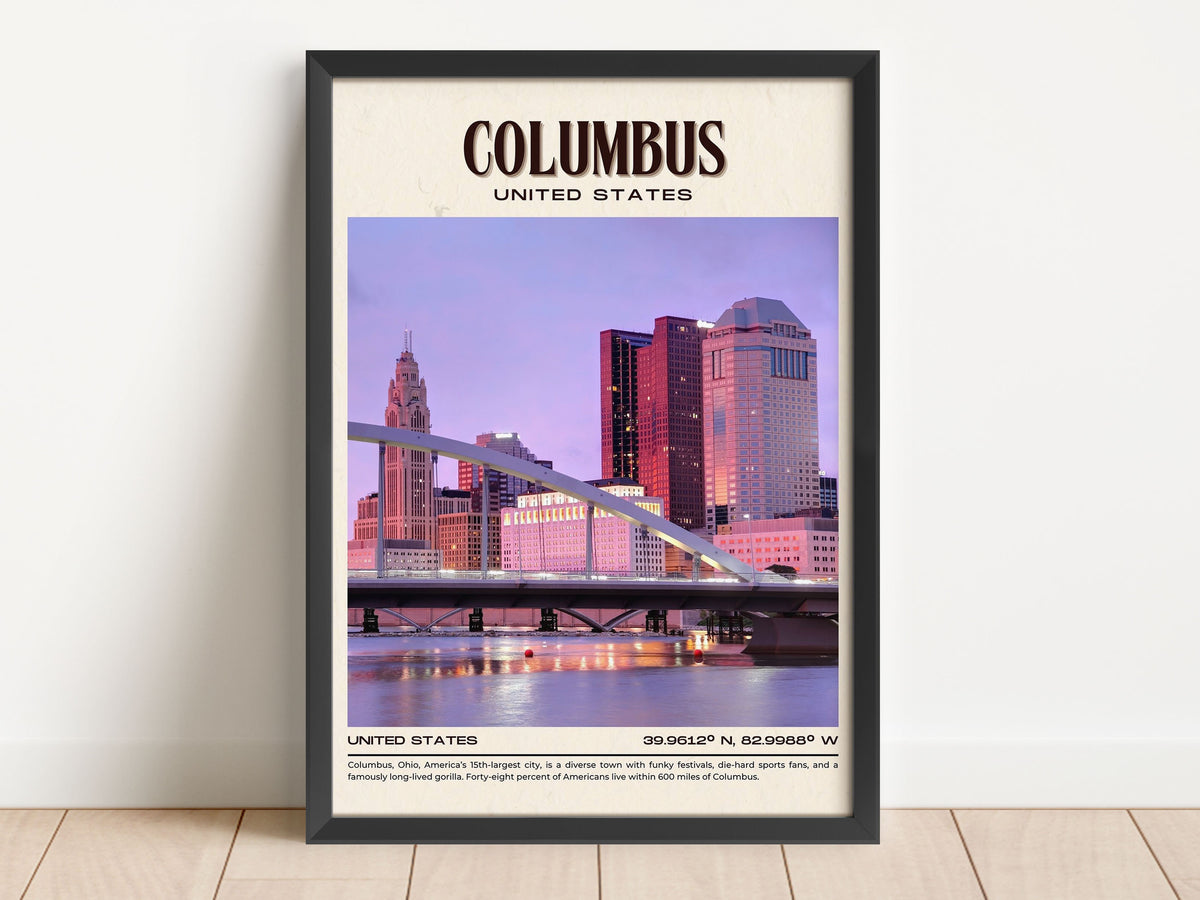 Columbus Vintage Wall Art, USA