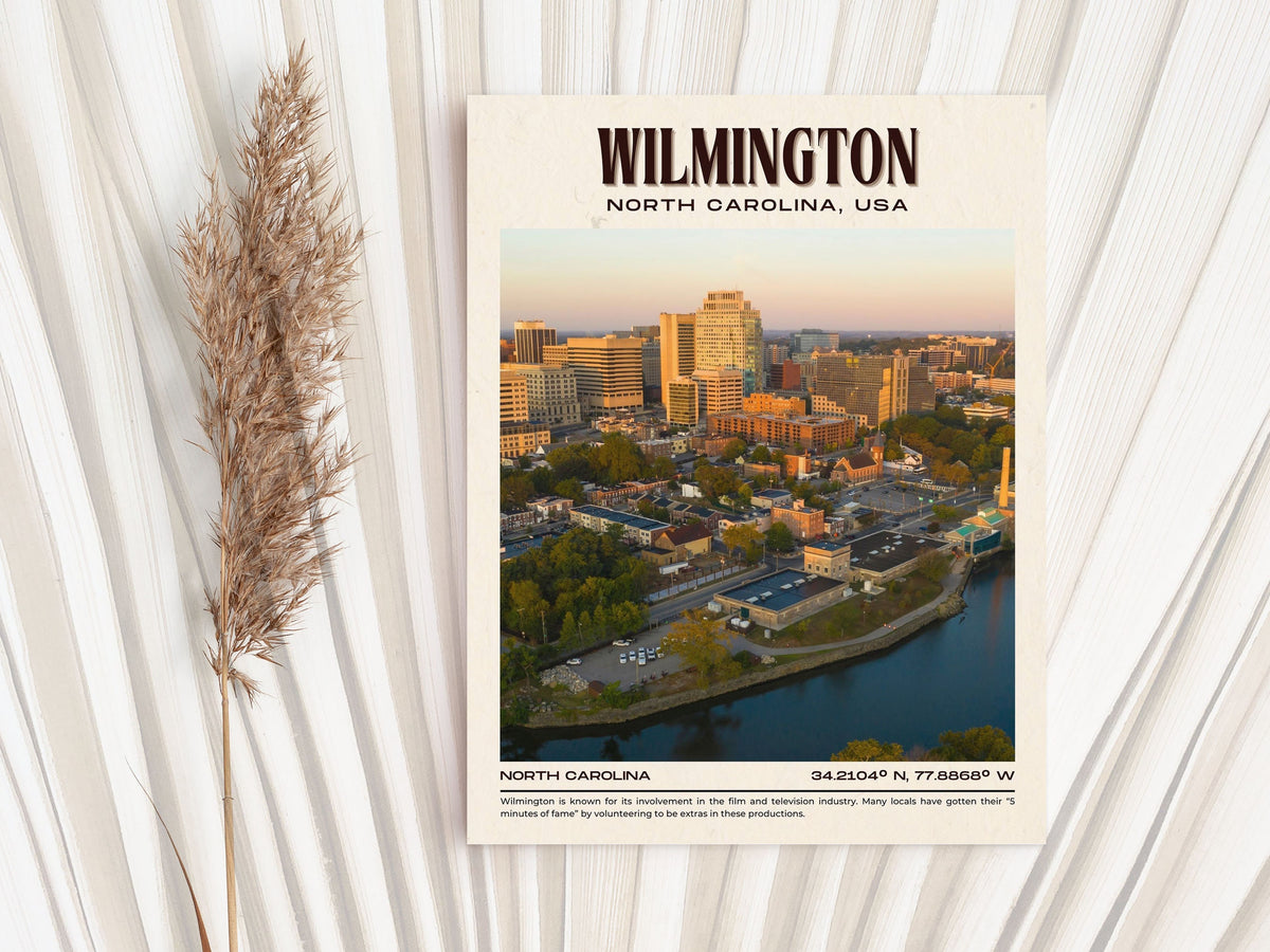 Wilmington Vintage Wall Art, North Carolina, USA