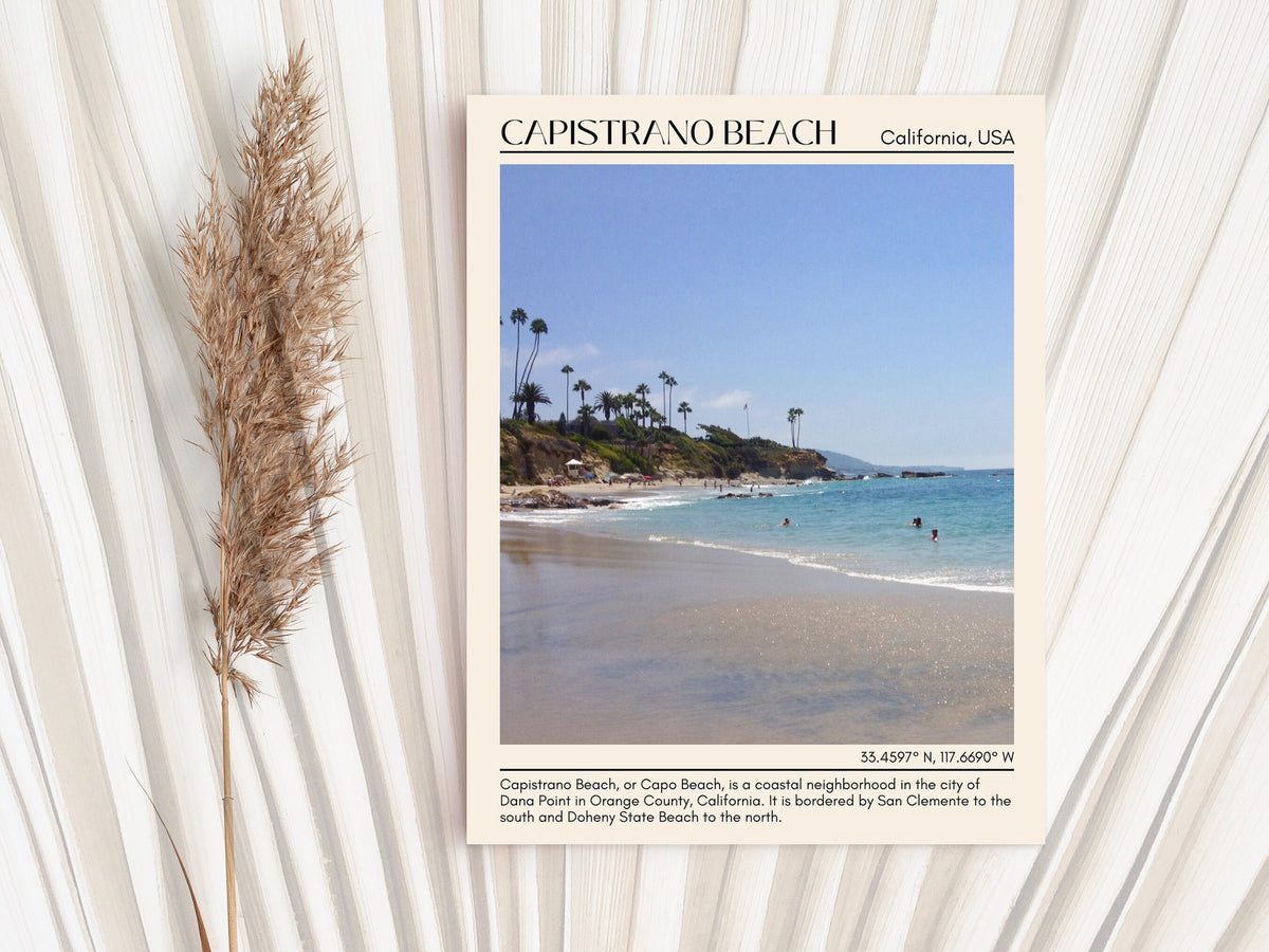 Carlsbad Beach wall decor, Carlsbad Beach artwork, Carlsbad Beach, South Carlsbad State Beach, Carlsbad Beach art print, Carlsbad Beach photo, California poster, city colour palette
