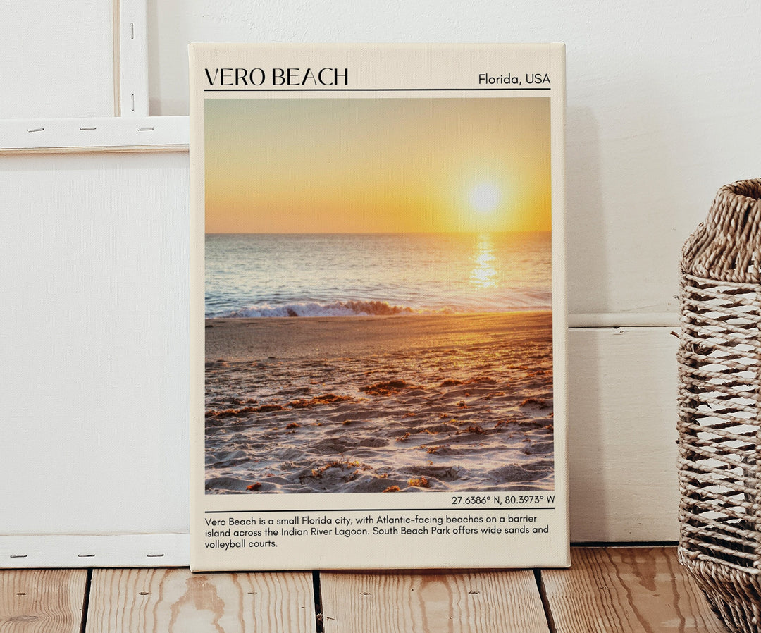 Vero Beach travel, Florida poster, city art print, Vero Beach wall art, travel poster print, Vero Beach map, Vero Beach photo, Vero Beach painting, city color palette, Vero Beach artwork.