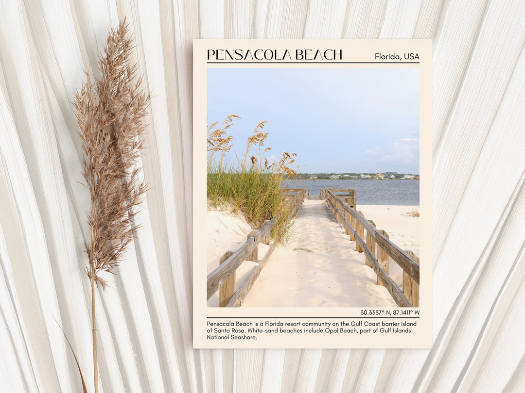 Pensacola Beach travel, Florida poster, Pensacola Beach art, city art print, Pensacola Beach wall decor, Pensacola Beach photo, Pensacola Beach painting, Pensacola Beach wall art, Pensacola Beach map, travel poster print.