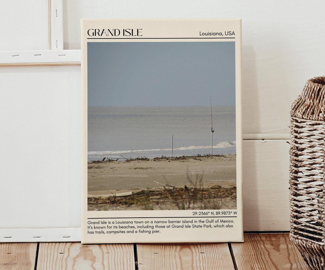 Grand Isle, Louisiana travel, Travel Poster Print, City Art Print, Grand Isle wall art, Grand Isle map, Grand Isle painting, Louisiana poster, Grand Isle photo, Grand Isle artwork, Grand Isle travel, Grand Isle wall decor, Grand Isle poster.