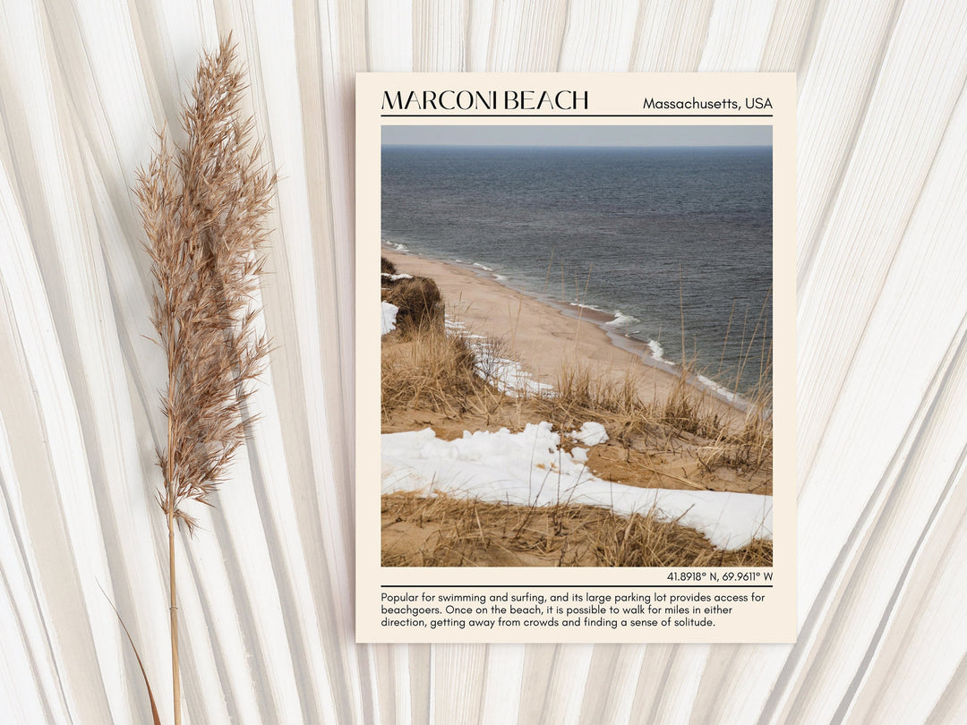 Marconi Beach activities, Massachusetts travel, Marconi Beach art, city posters, beach wall decor, Marconi Beach map, city art prints, coastal artwork, Massachusetts posters, Marconi Beach photo.