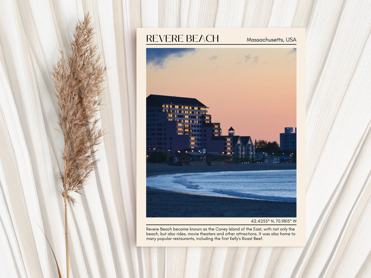 Revere Beach travel, Revere Beach art, Revere Beach poster, Revere Beach painting, Massachusetts poster, Revere Beach wall art, city art print, Revere Beach photo, Revere Beach artwork, travel poster print.