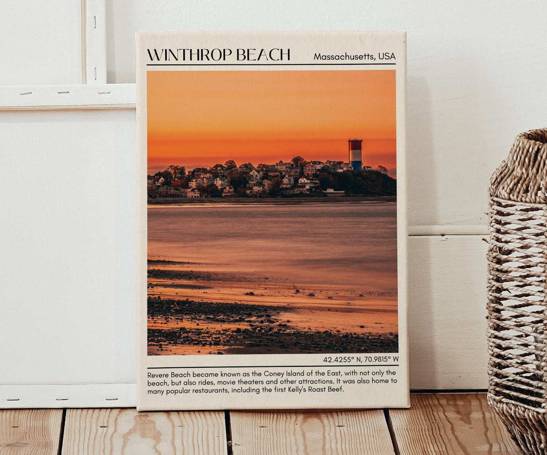 Winthrop Beach travel, Winthrop Beach art, Winthrop Beach poster, Winthrop Beach painting, Massachusetts poster, Winthrop Beach wall art, city art print, Winthrop Beach photo, Winthrop Beach artwork, travel poster print.