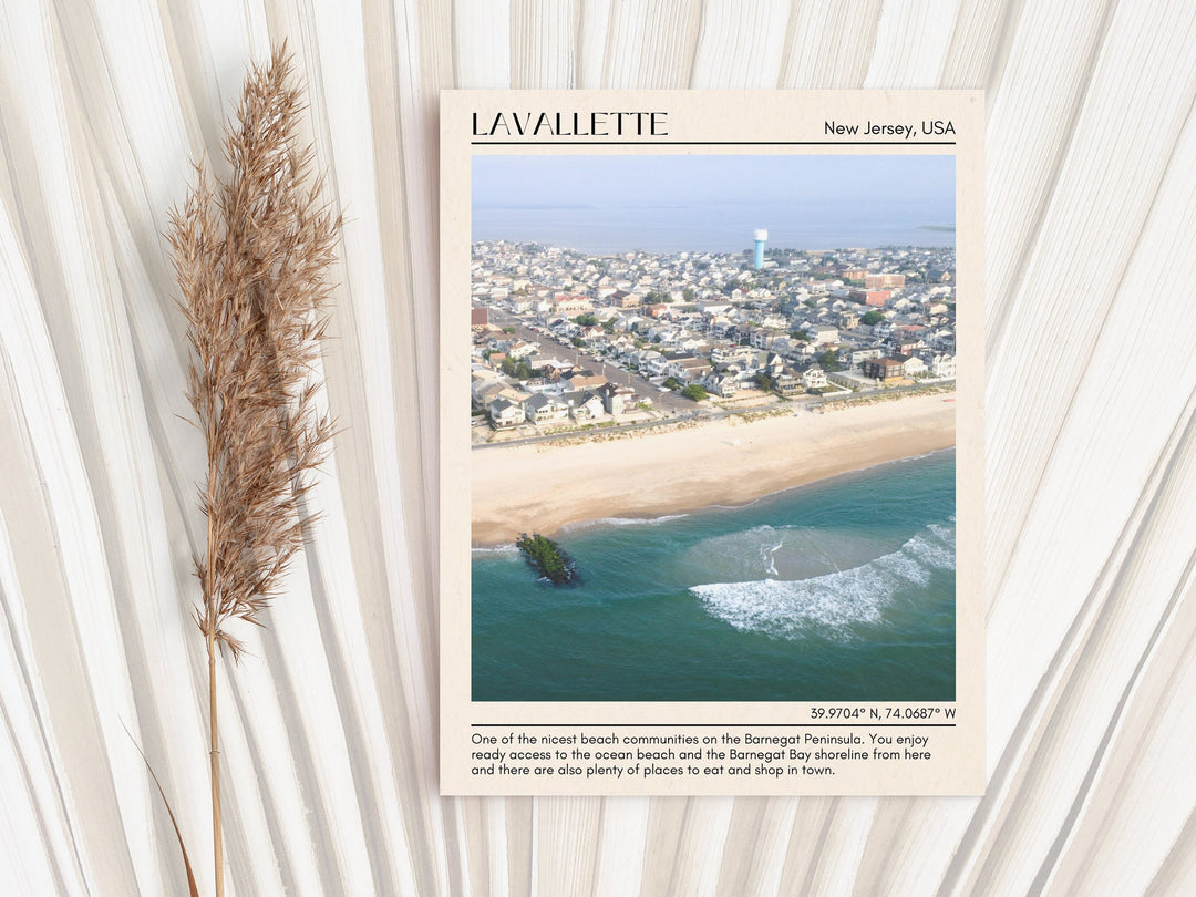 Lavallette travel, New Jersey poster, Lavallette wall art, Lavallette painting, Lavallette photo, city art print, Lavallette map, Lavallette artwork, travel poster print, city colour palette.