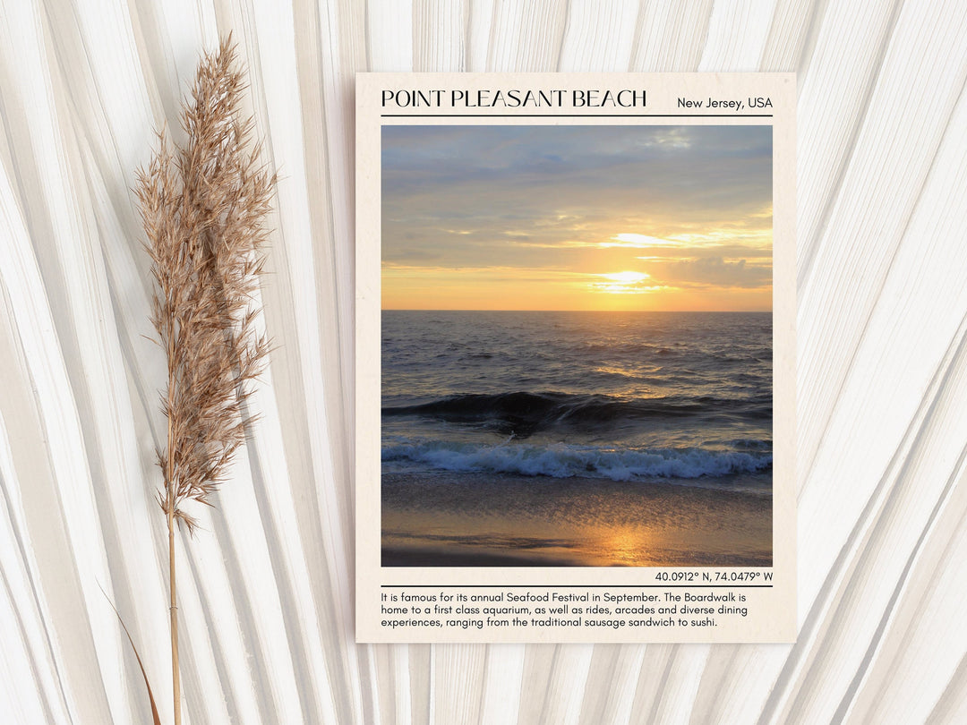 Beach relaxation, Point Pleasant Beach photo, City Art Print, Jenkinson’s Boardwalk, Point Pleasant Beach wall art, seafood restaurants, New Jersey poster, 