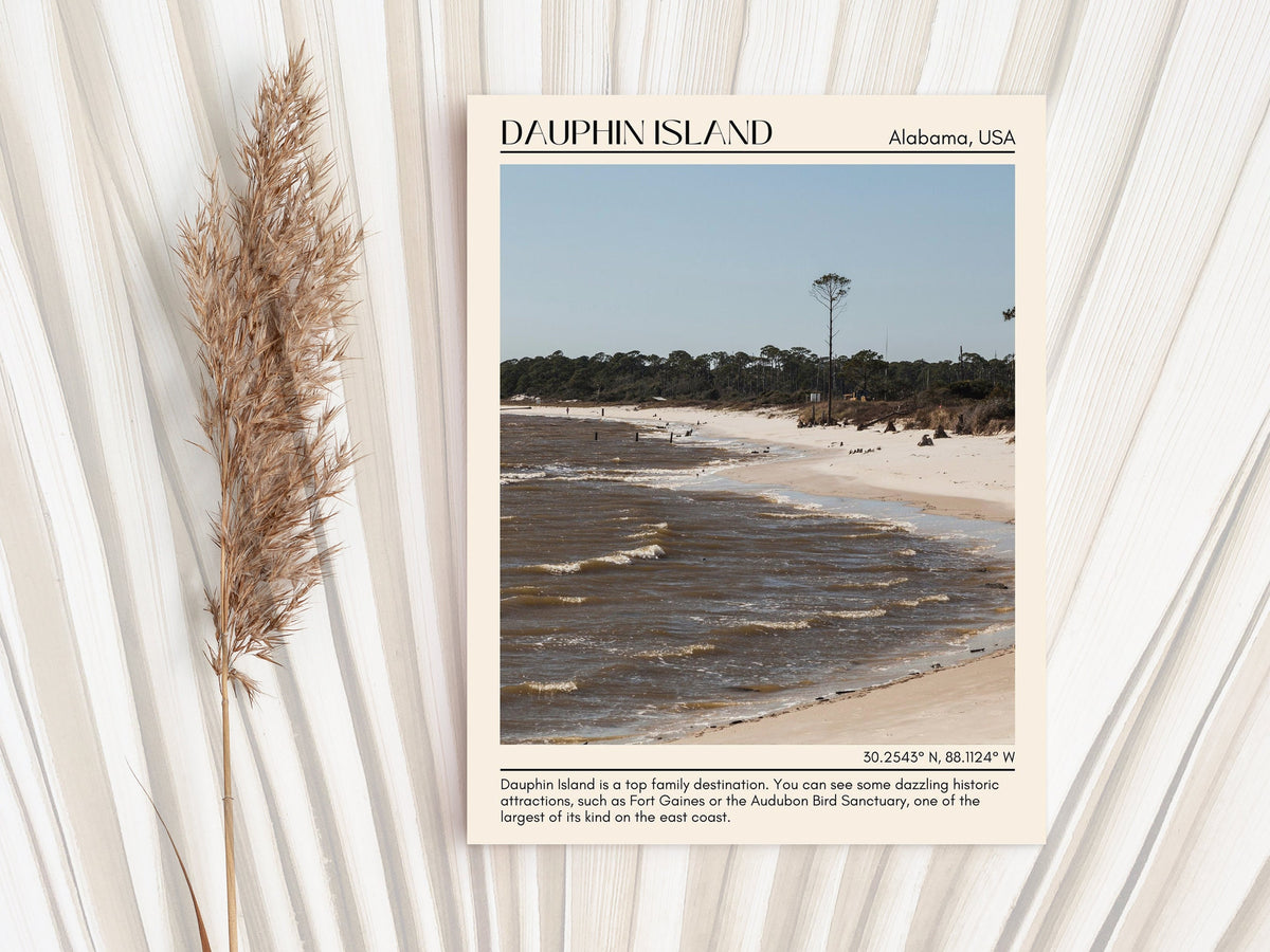 Dauphin Island,Travel Poster Print,City Art Print,City Color Palette,Dauphin Island Poster,,Dauphin Island Art,Dauphin Island Print,Dauphin Island Wall Art,Dauphin Island Map
