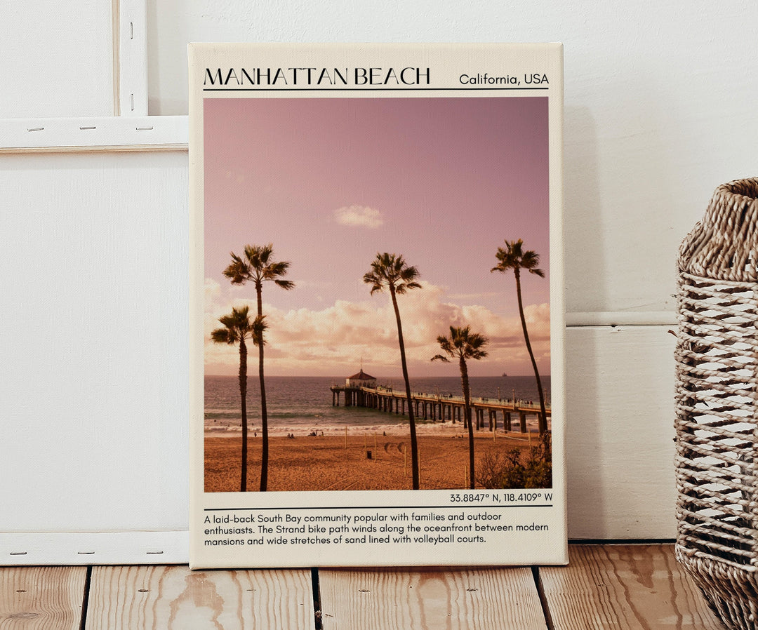 Manhattan Beach, California, USA, Travel Poster Print, City Art Print, city colour palette, Manhattan Beach art, Manhattan Beach map, Manhattan Beach painting, California poster, Manhattan Beach wall art, Manhattan Beach photo, Manhattan Beach artwork