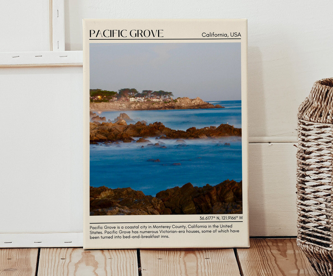 Travel Poster Print, City Art Print, city colour palette, Pacific Grove Beach art, Pacific Grove Beach map, Pacific Grove Beach painting, California poster, Pacific Grove Beach wall art, Pacific Grove Beach photo, Pacific Grove Beach artwork