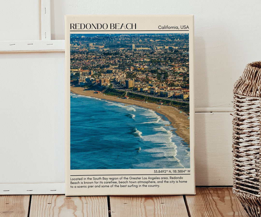 Travel Poster Print, City Art Print, city colour palette, Redondo Beach art, Redondo Beach map, Redondo Beach painting, California poster, Redondo Beach wall art, Redondo Beach photo, Redondo Beach artwork