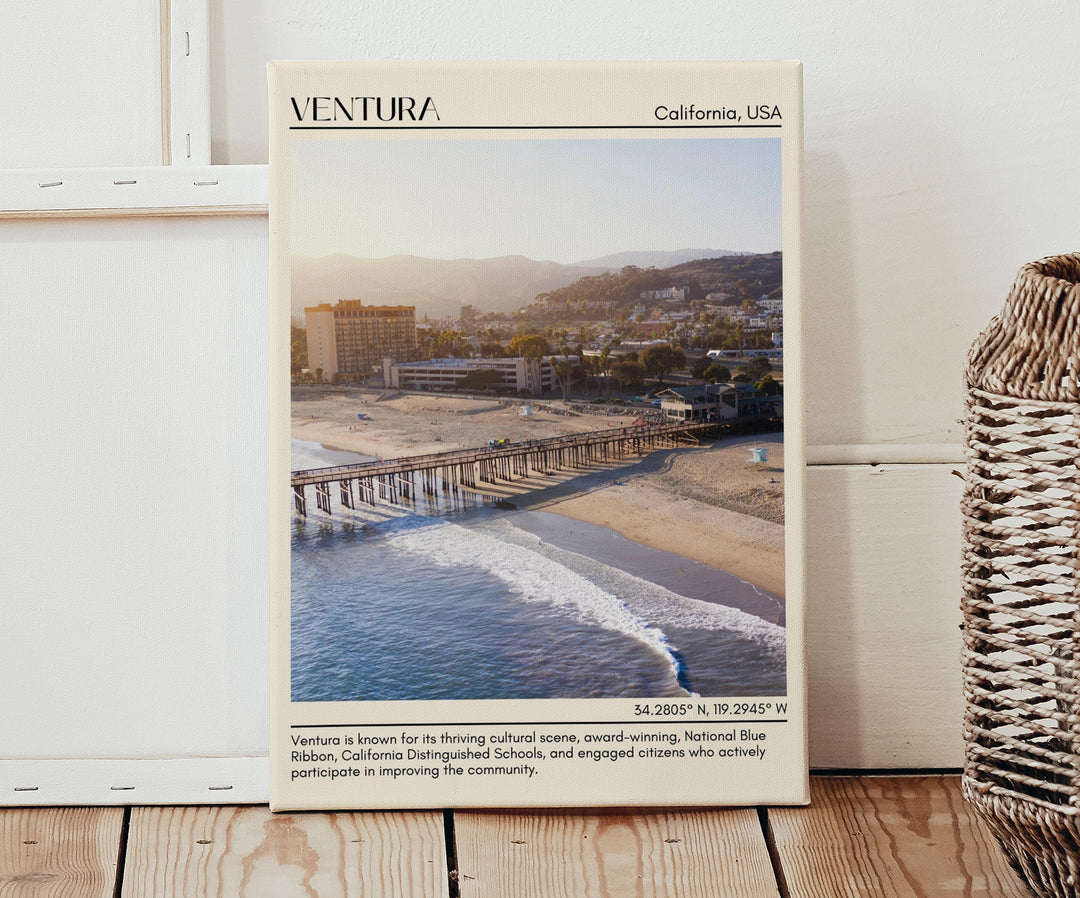 Ventura Beach, California, USA, Travel Poster Print, City Art Print, city colour palette, Ventura Beach art, Ventura Beach map, Ventura Beach painting, California poster, Ventura Beach wall art, Ventura Beach photo, Ventura Beach artwork