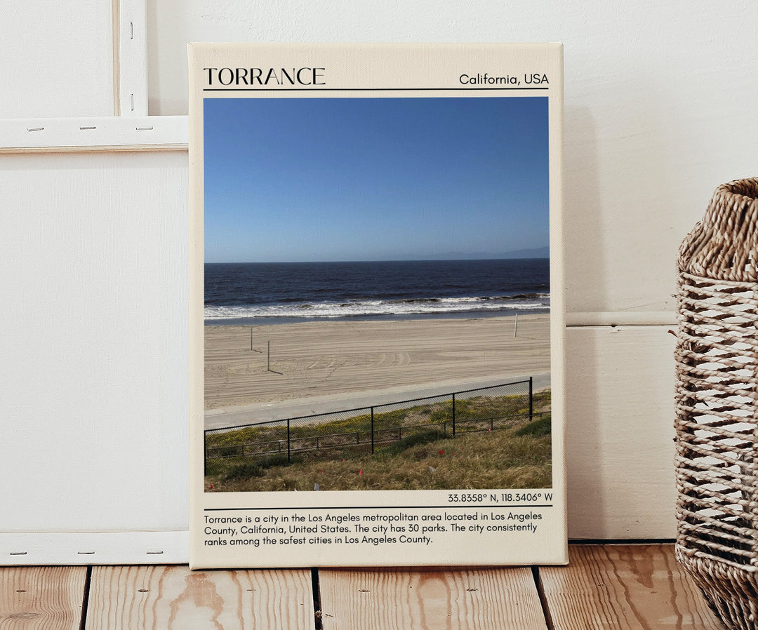 Torrance Beach, California, USA, Travel Poster Print, City Art Print, city colour palette, Torrance Beach art, Torrance Beach map, Torrance Beach painting, California poster, Torrance Beach wall art, Torrance Beach photo, Torrance Beach artwork.