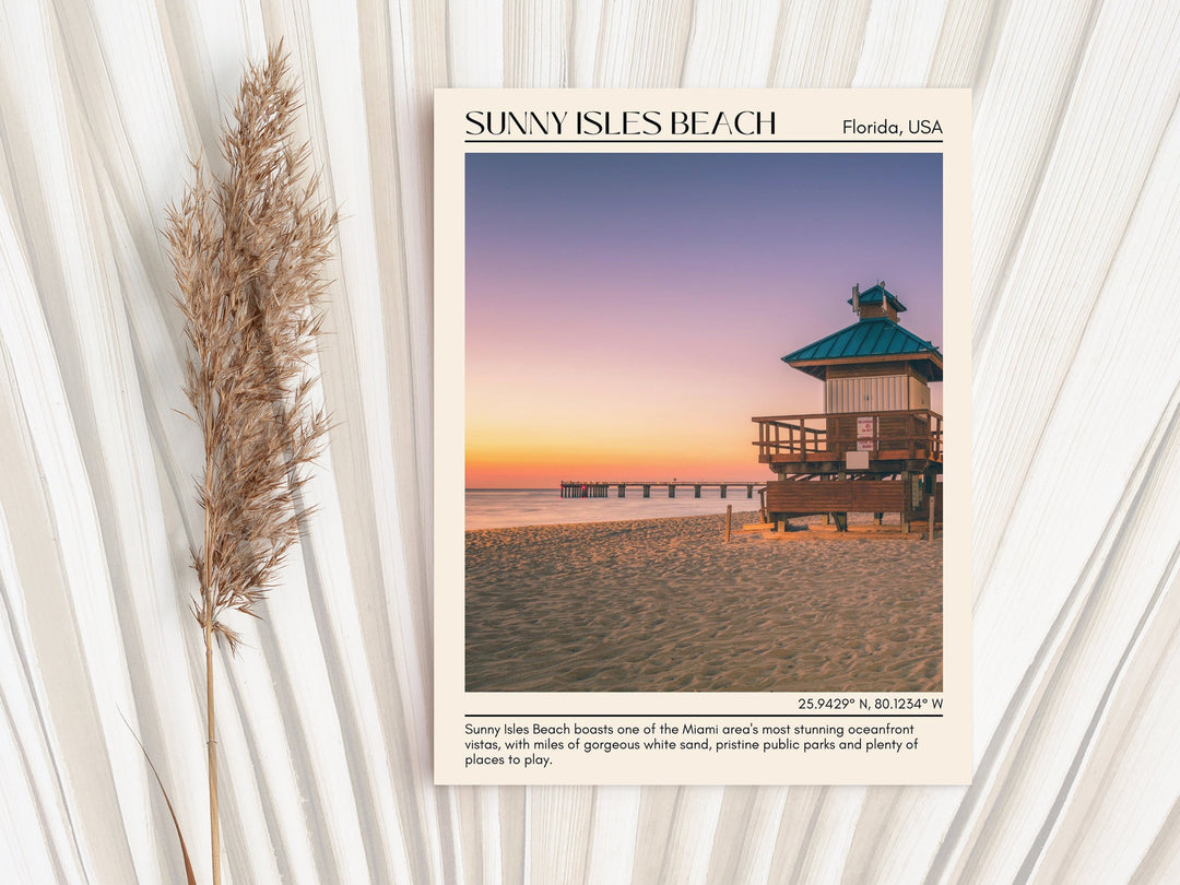 Sunny Isles Beach travel, Florida poster, city art print, Sunny Isles Beach wall art, travel poster print, Sunny Isles Beach map, Sunny Isles Beach photo, Sunny Isles Beach painting, city color palette, Sunny Isles Beach artwork.