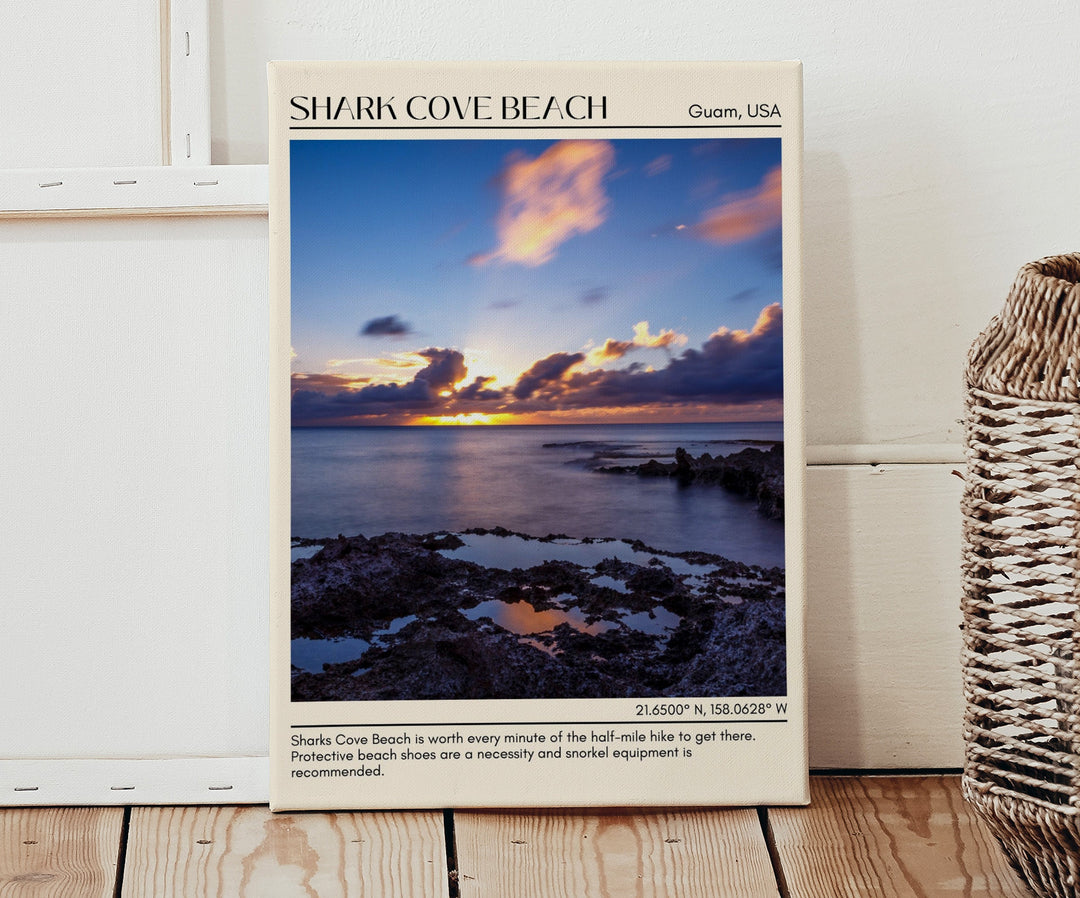 Shark Cove Beach travel, Guam poster, city art print, Shark Cove Beach wall art, travel poster print, Shark Cove Beach map, Shark Cove Beach photo, Shark Cove Beach painting, city color palette, Shark Cove Beach artwork.