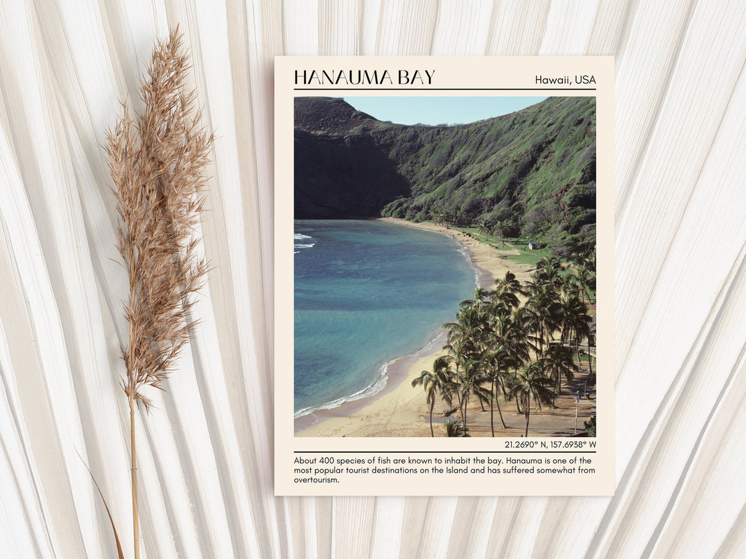 Hanauma Bay travel, Hawaii poster, city art print, Hanauma Bay wall art, travel poster print, Hanauma Bay map, Hanauma Bay photo, Hanauma Bay painting, city color palette, Hanauma Bay artwork.